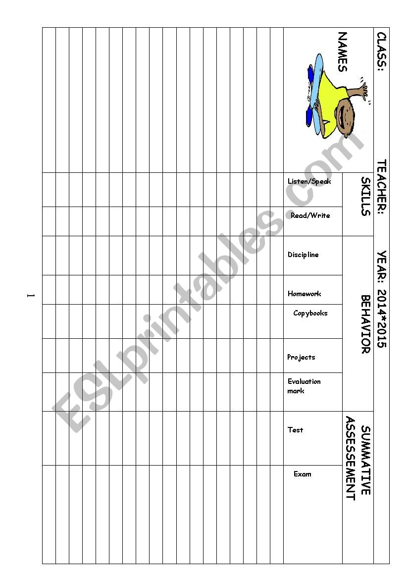 evaluation sheet worksheet