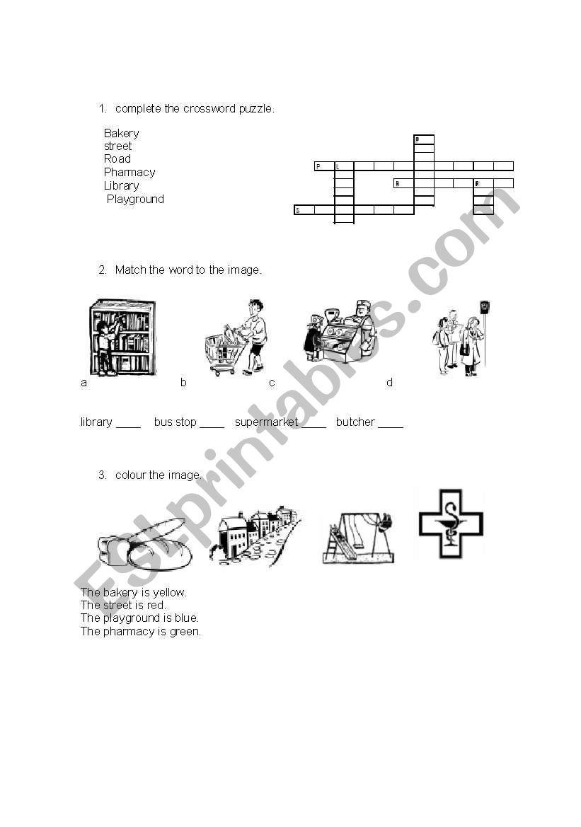 the town worksheet