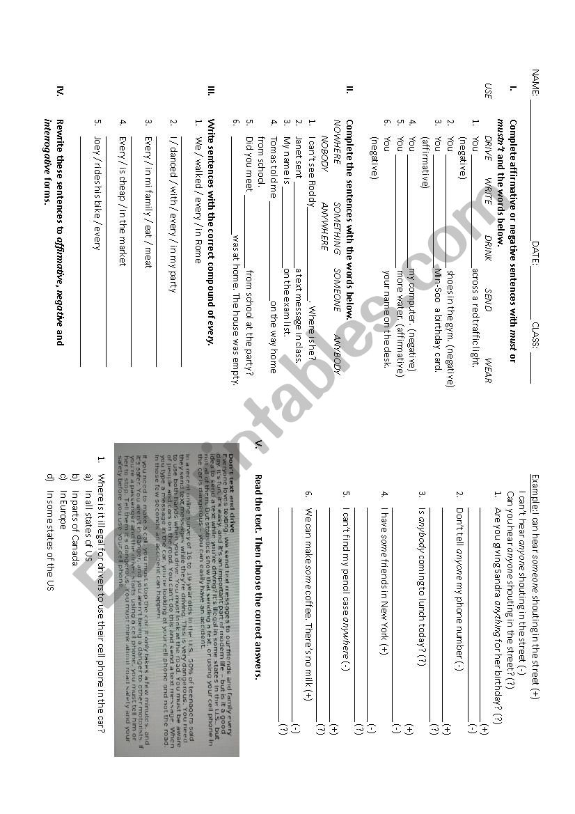 Modal verbs practice worksheet