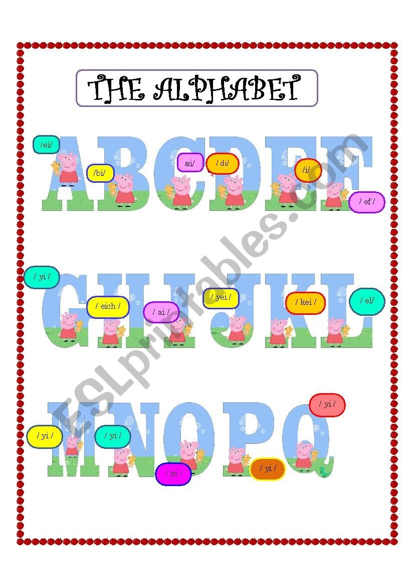 PEPAS ALPHABET worksheet