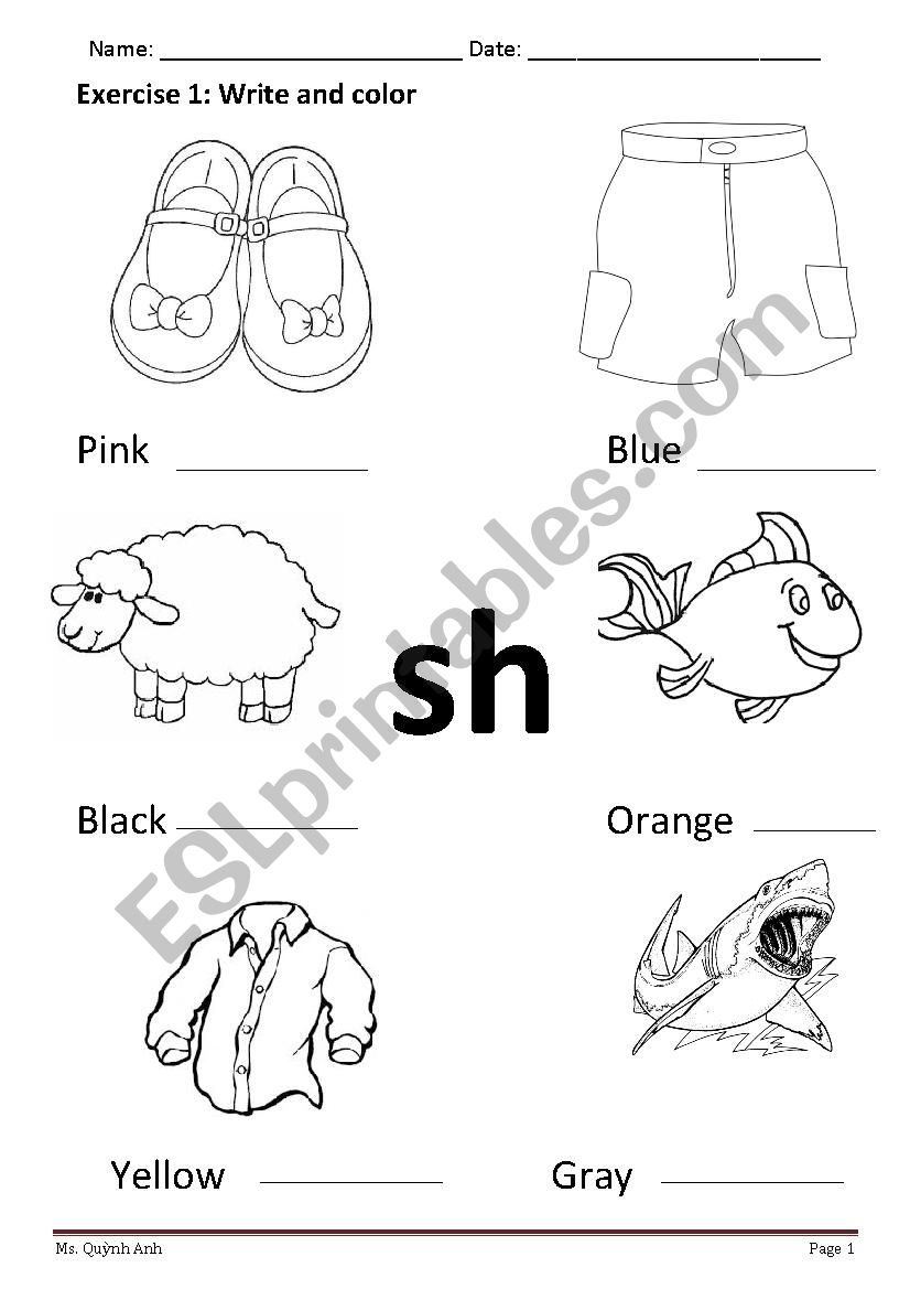 Sh Sound Worksheet worksheet