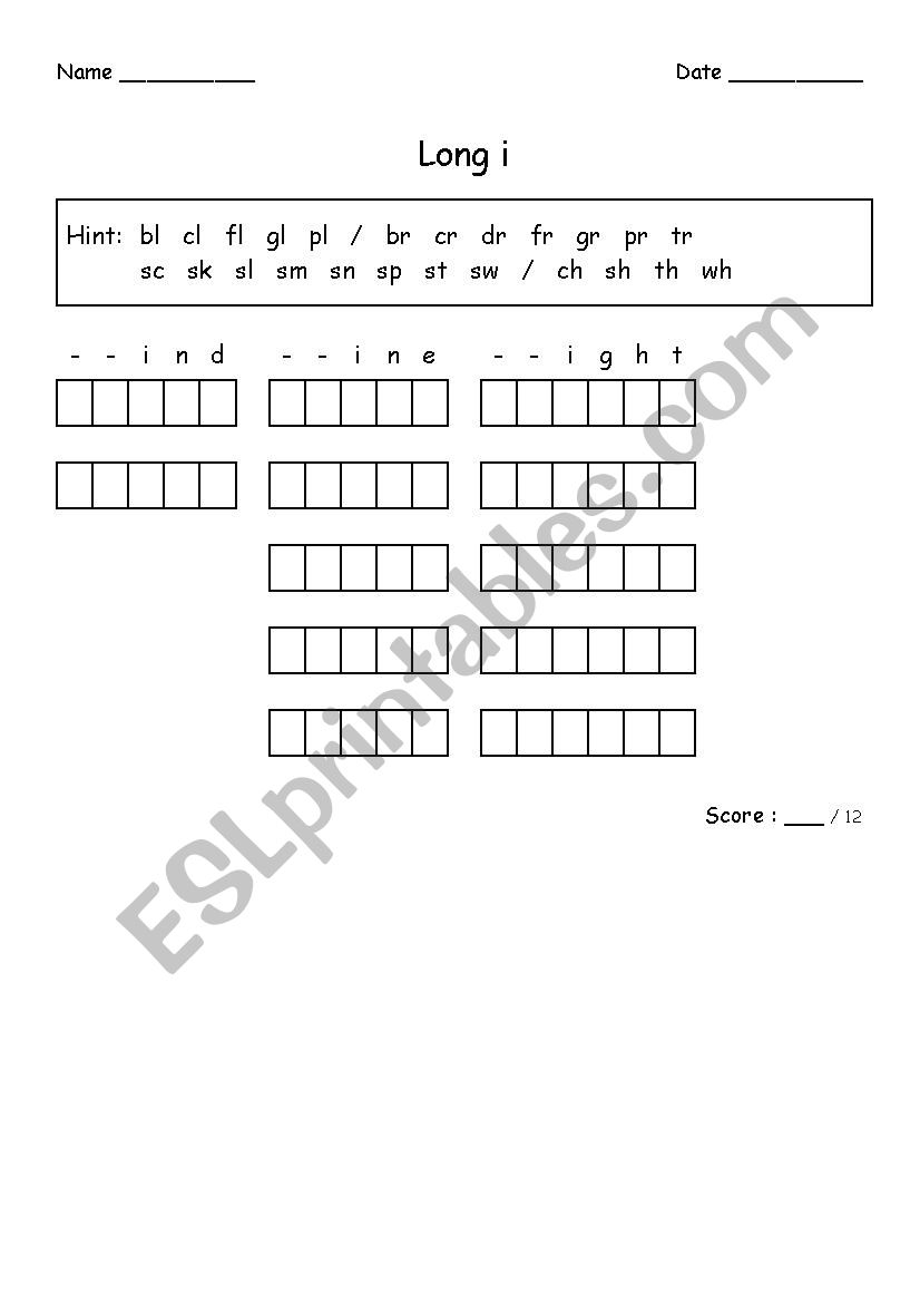 CCVCC/CCVCCC Words worksheet