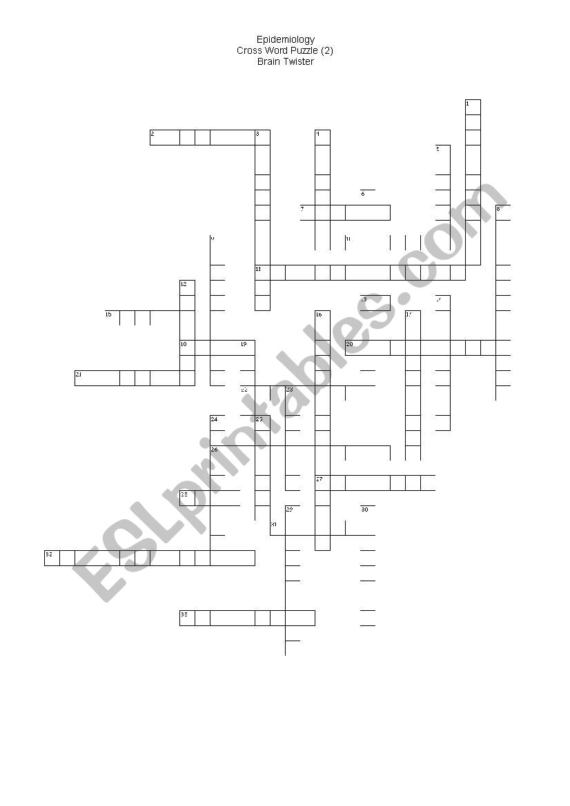 Epidemiology and diseases worksheet