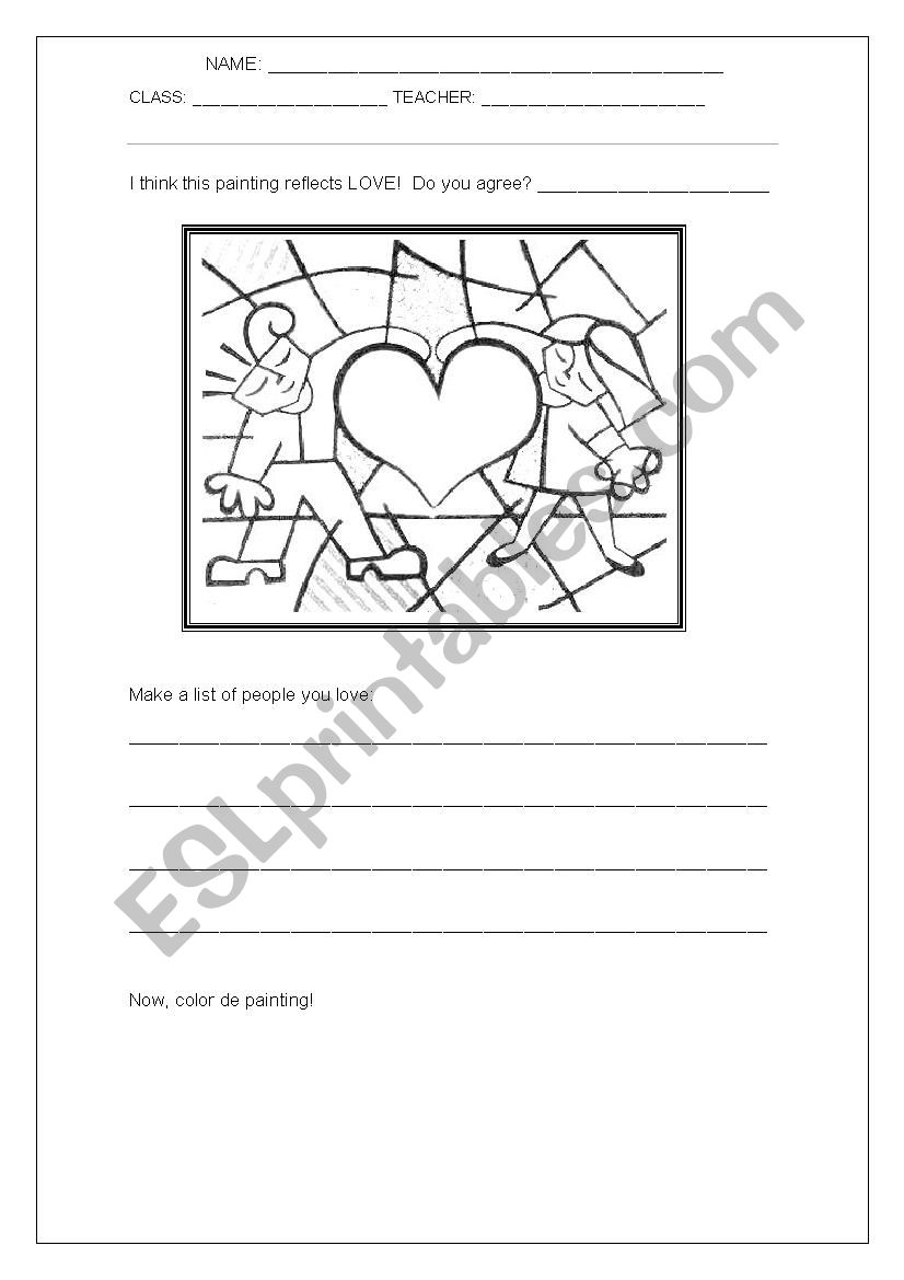 Romero Britos Painting  worksheet