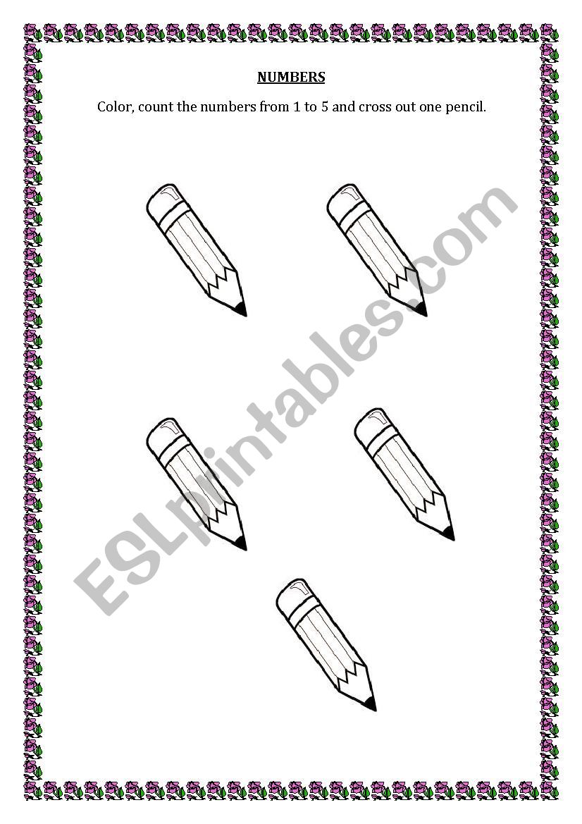 numbers worksheet