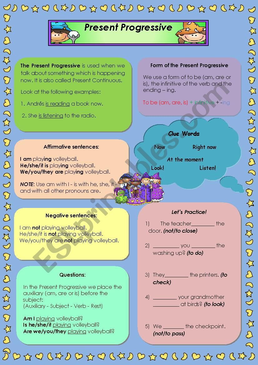 Present Progressive worksheet