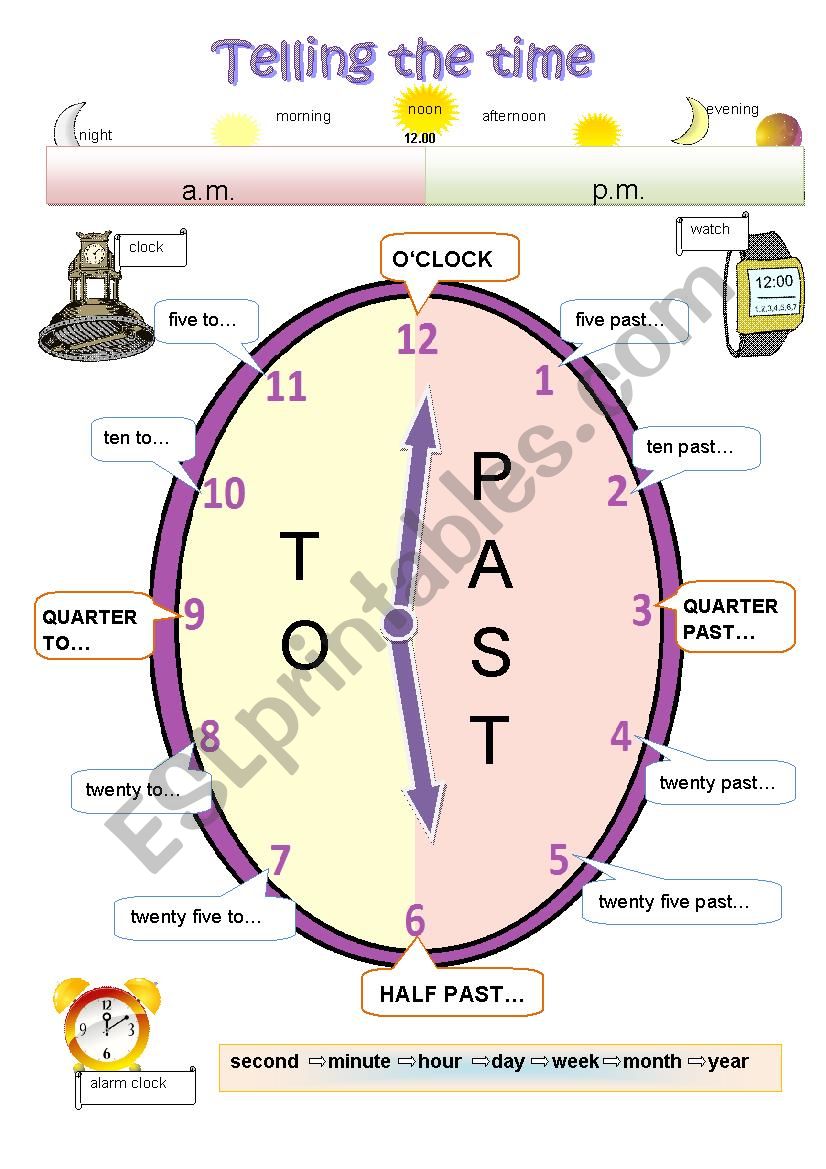 Clock - poster worksheet