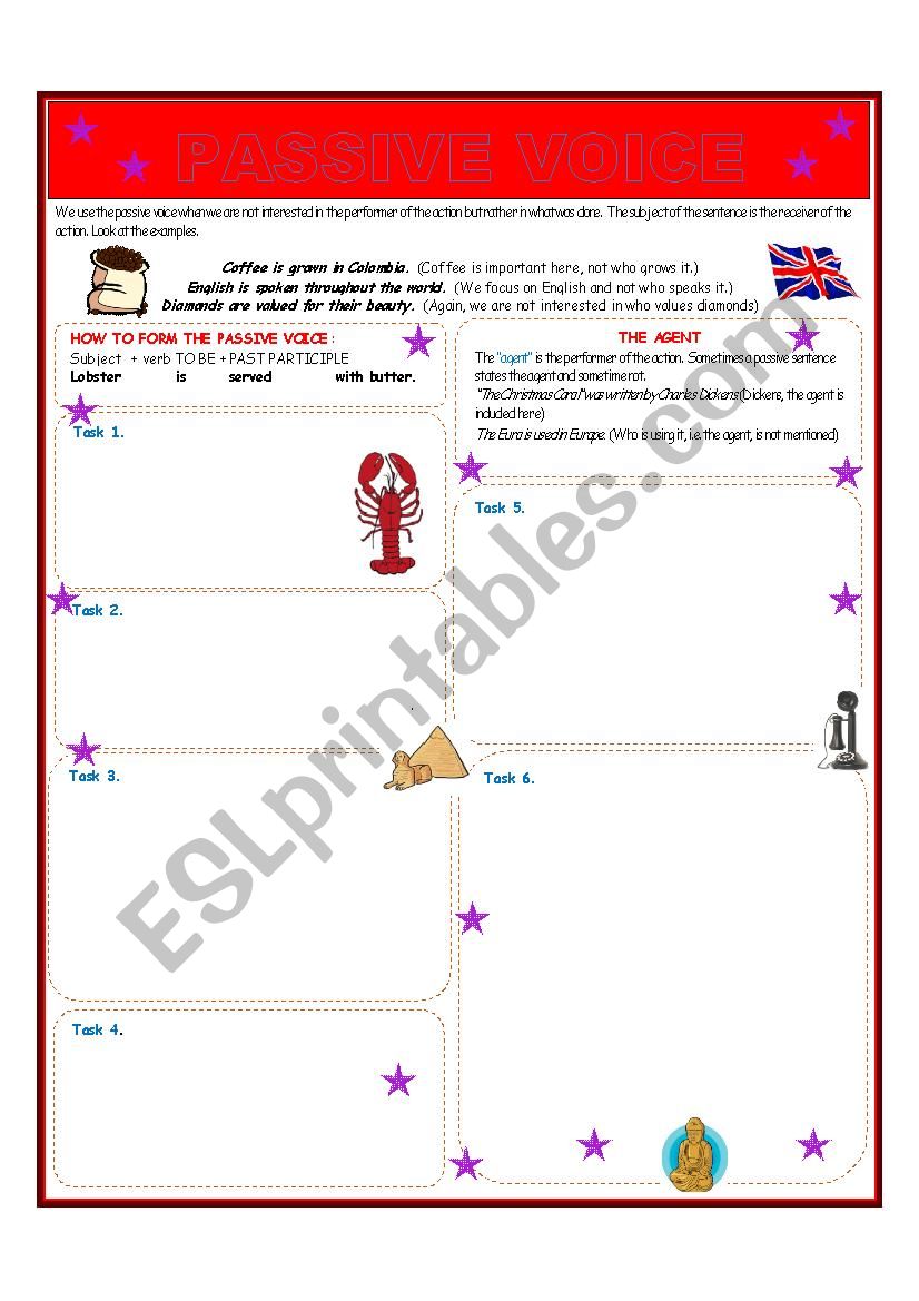 Passive Voice 3 Pages (Preview Problem!)