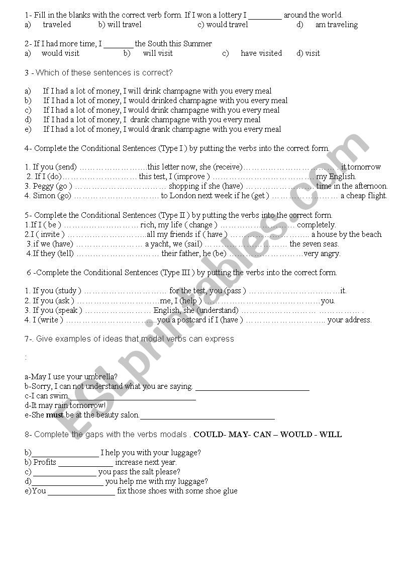 Grammar worksheet