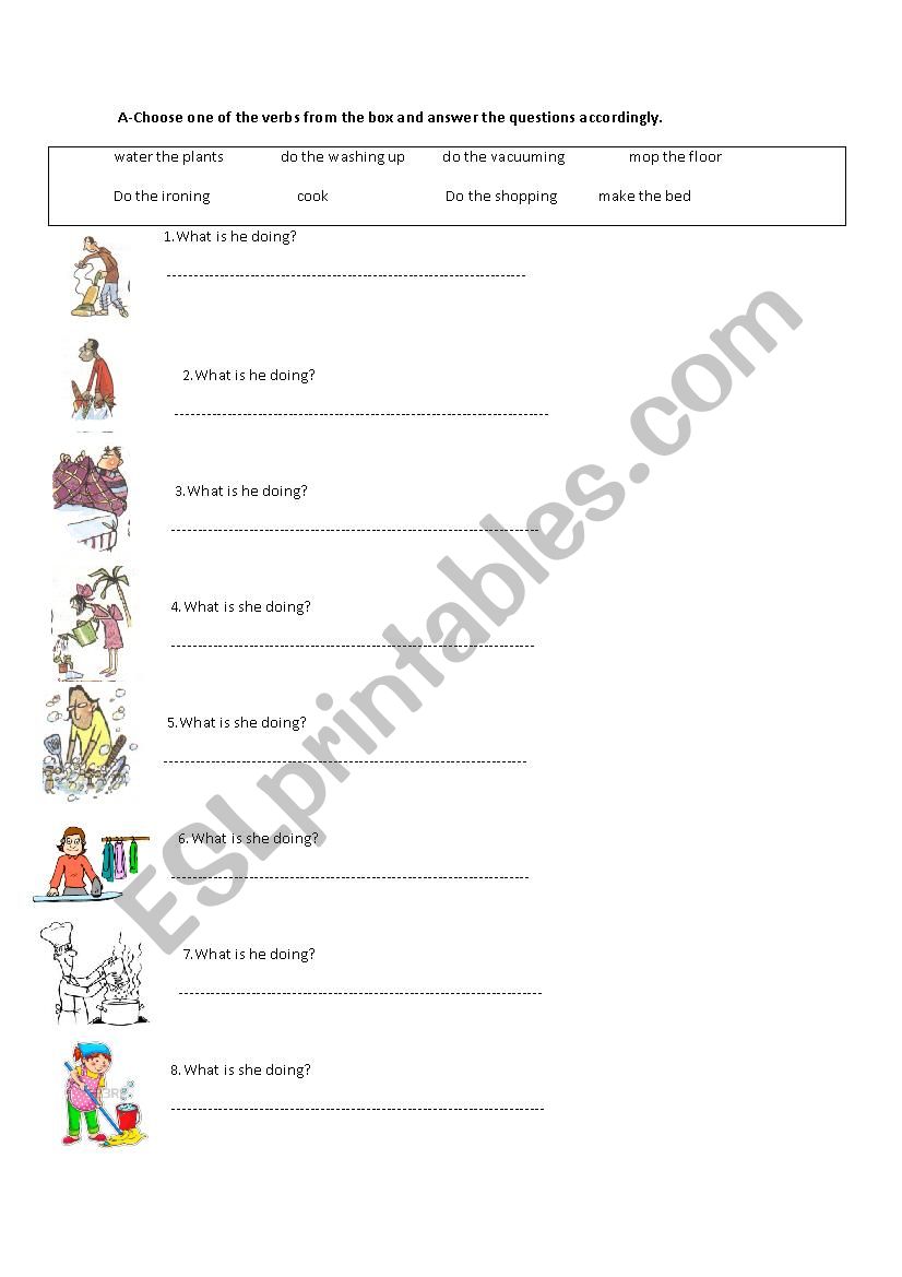 Present Continuous Tense worksheet