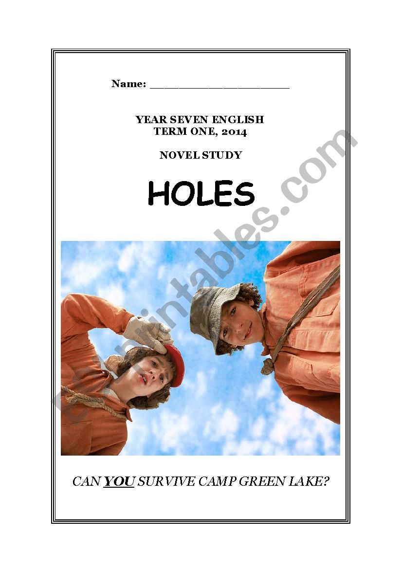 Holes (Louis Sachar) Study Guide