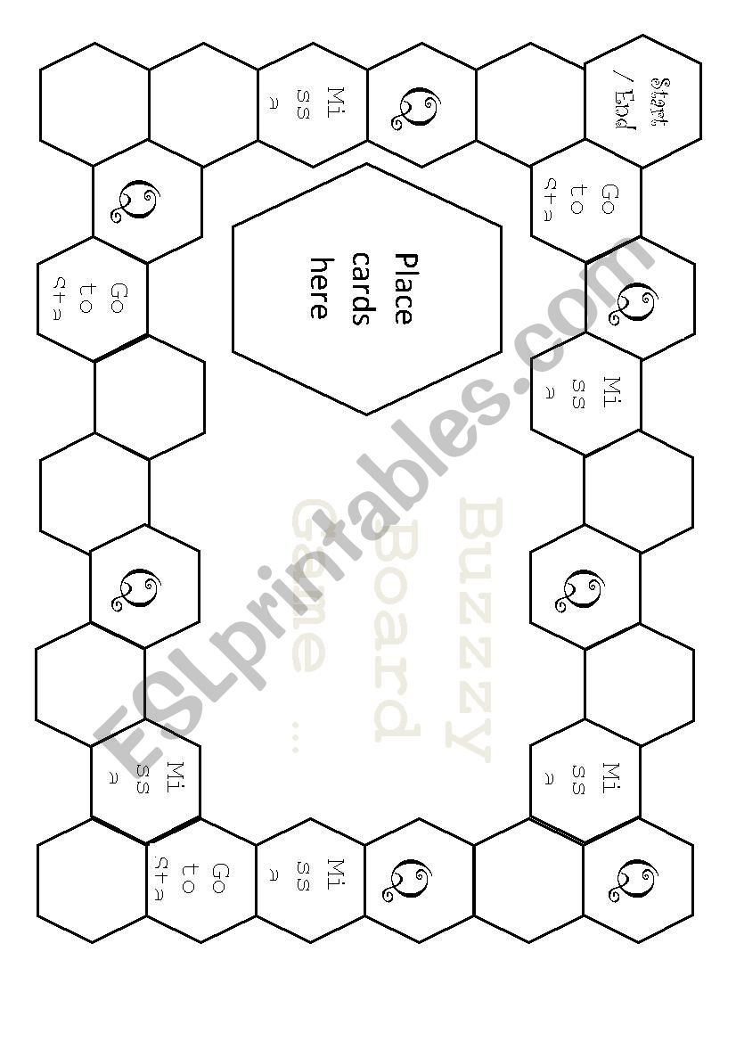 English Board Game worksheet