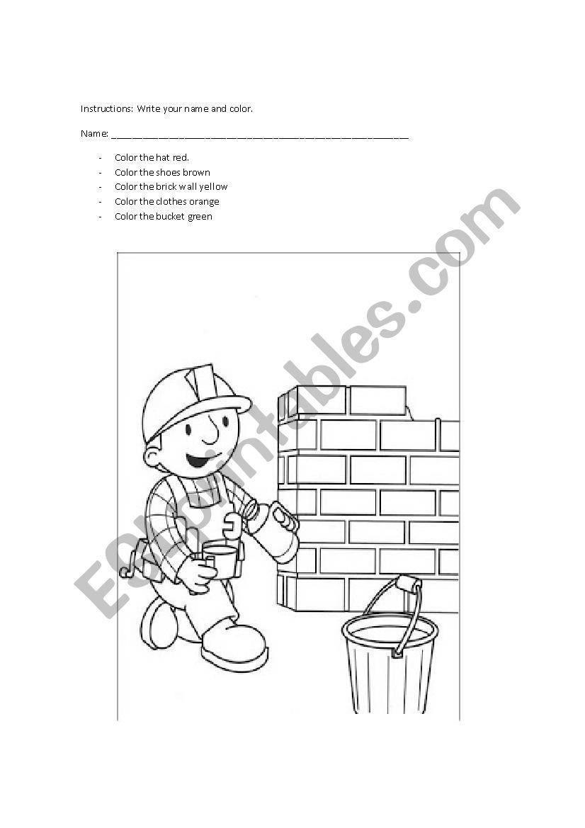 Coloring worksheet