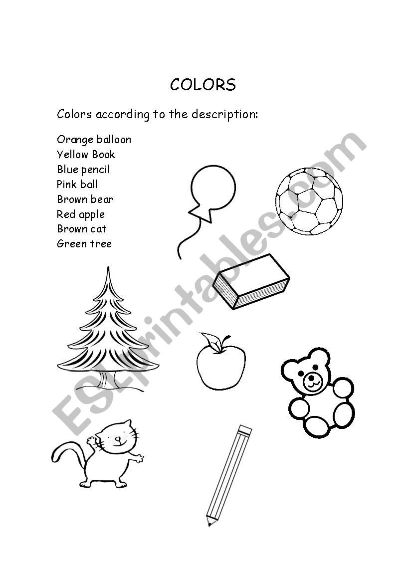 Colors worksheet