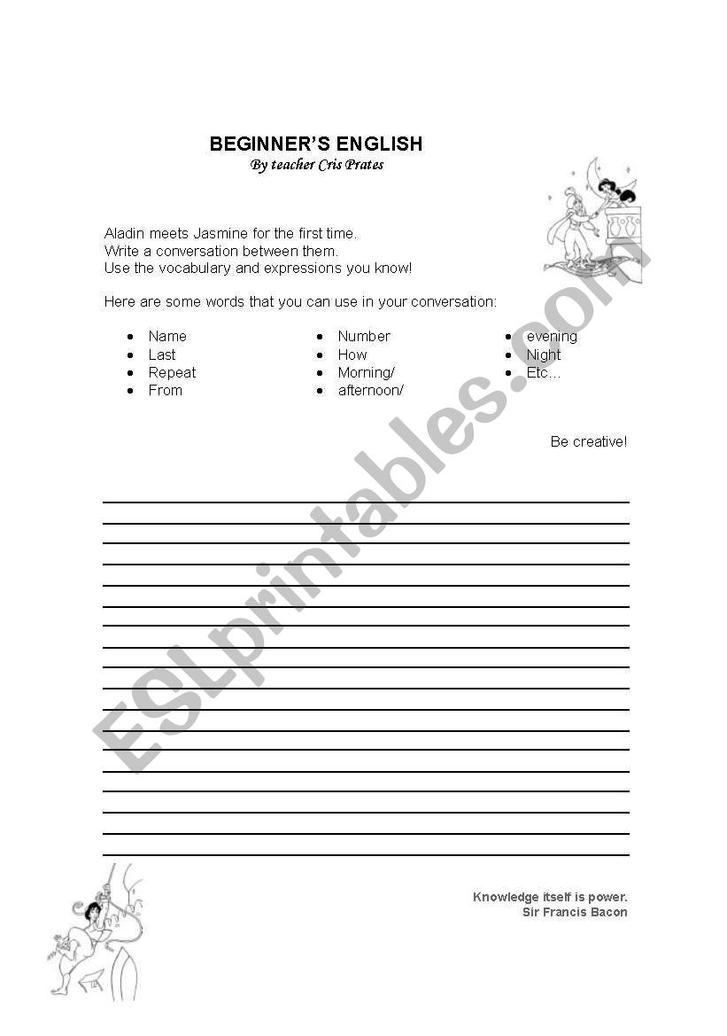 Writing - Greetings worksheet