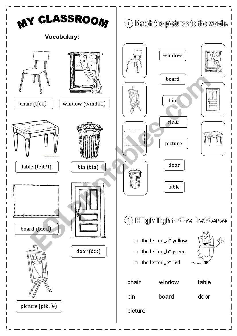 My classroom worksheet