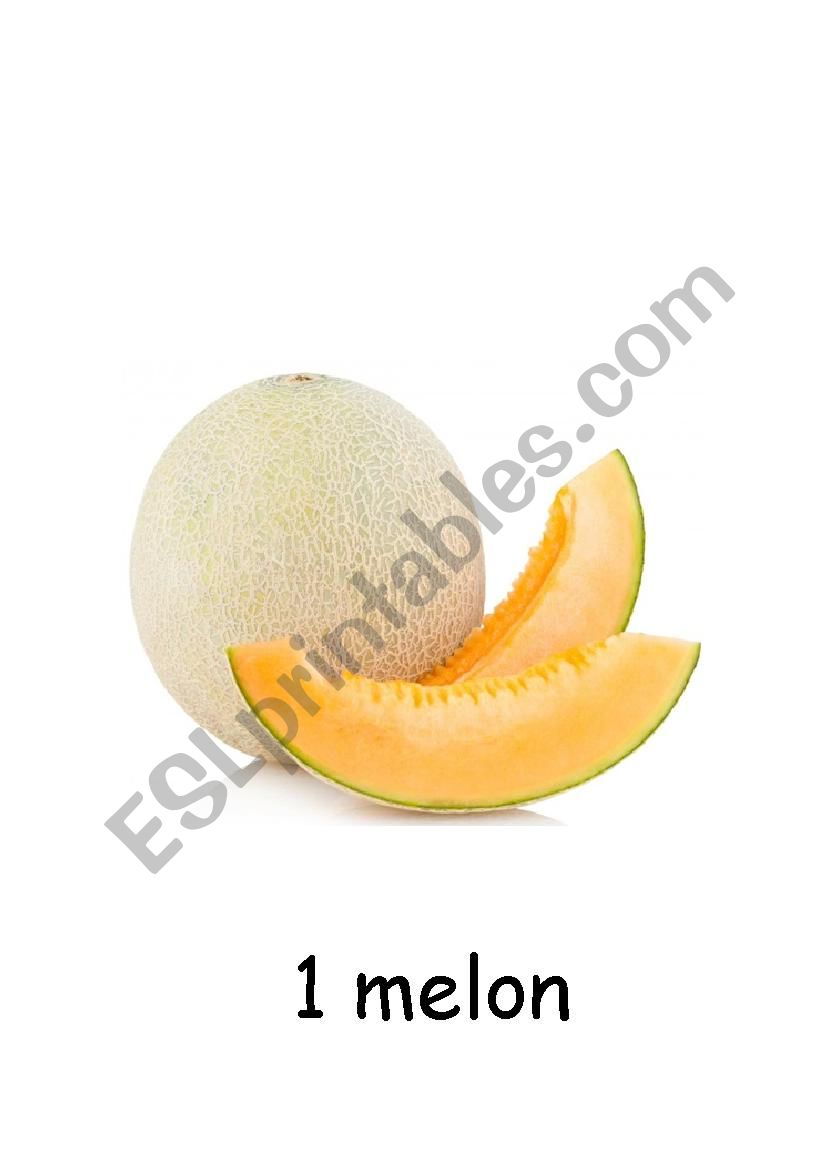 Real Pictures Fruits Number Flashcards