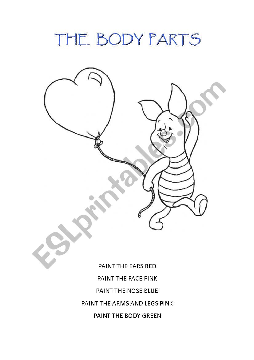 The Body Parts worksheet