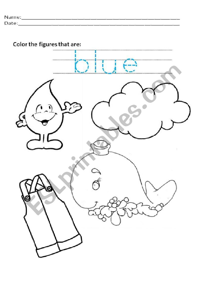 blue  worksheet