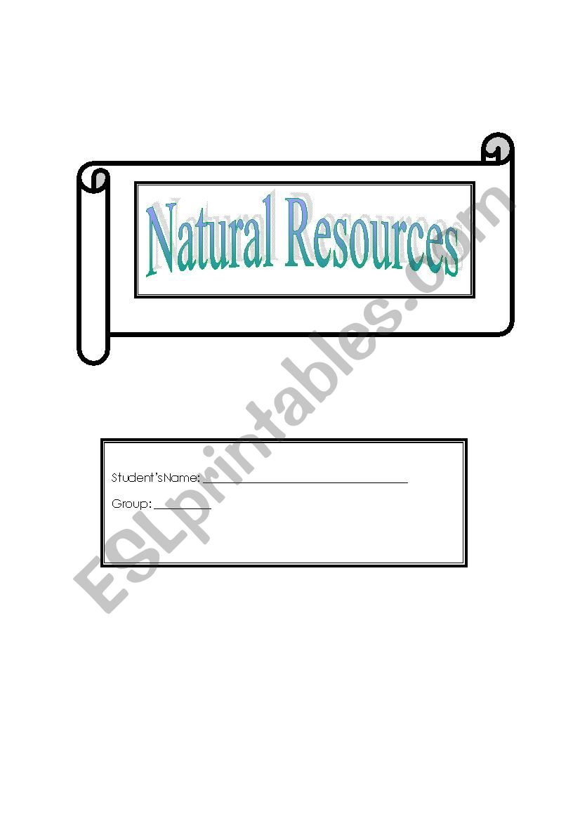 Natural Resources worksheet