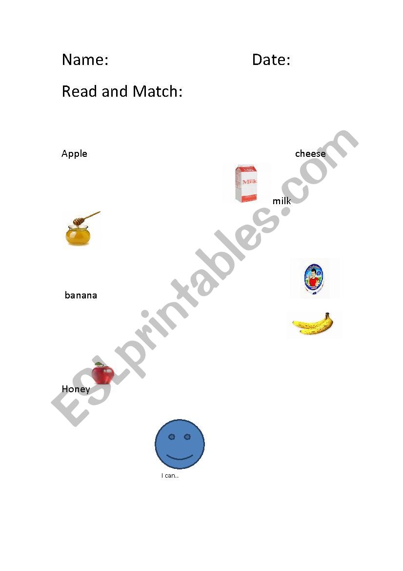 food worksheet