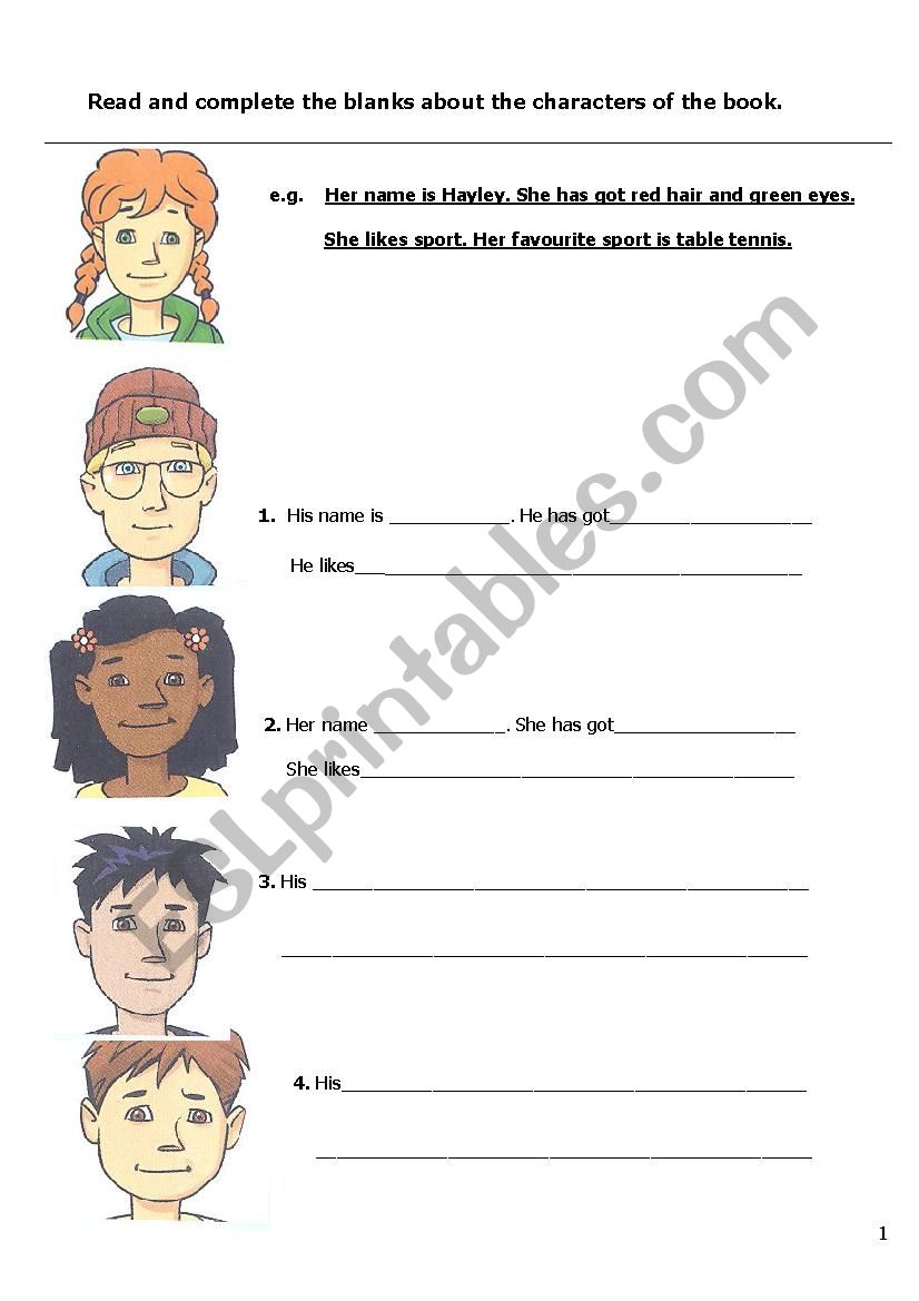 Appearance Worksheet worksheet