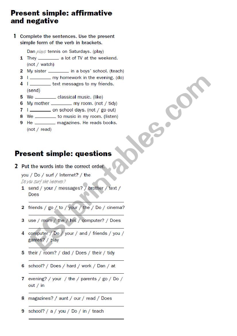 English Alive 2 Unit 1 worksheet