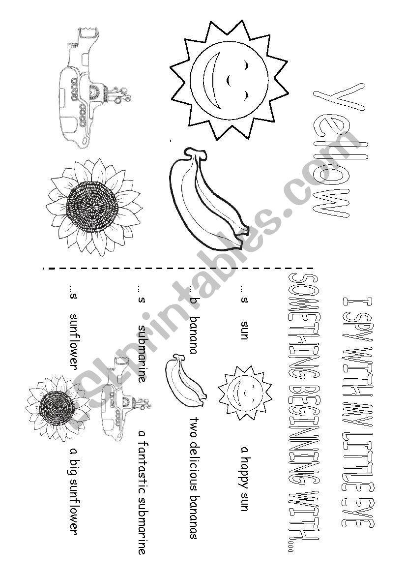 colouring yellow worksheet