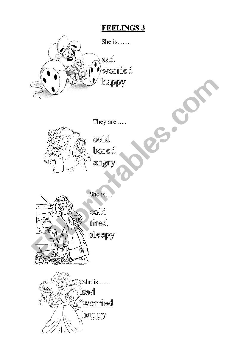 Feelings 3 worksheet