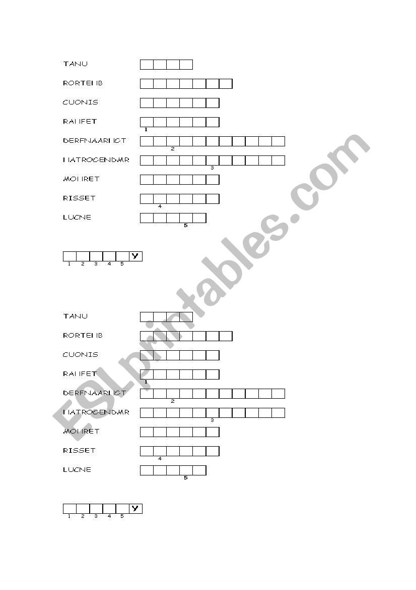family puzzle, find the password