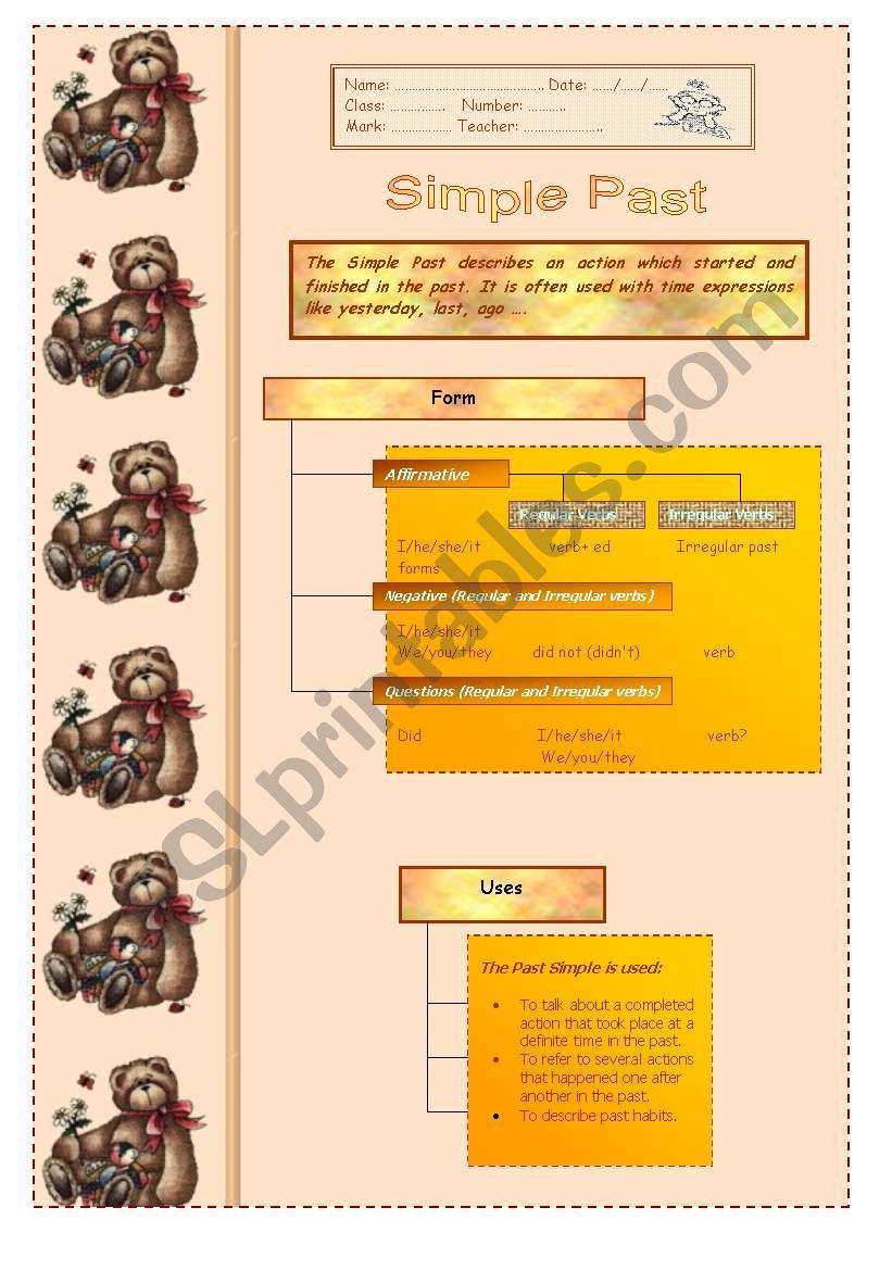 Simple Past worksheet