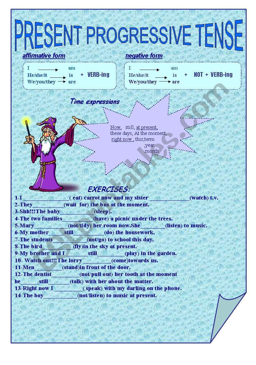 present-progressive-interactive-worksheet-for-beginner-material-escolar-en-ingles-ingles-para