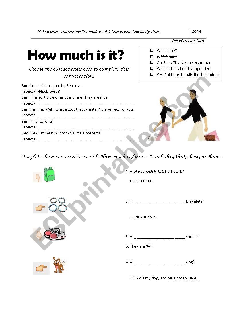 How much ...? worksheet