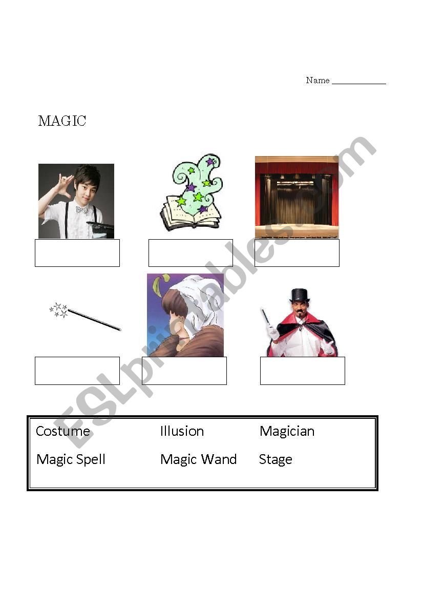 Magic Worksheet worksheet