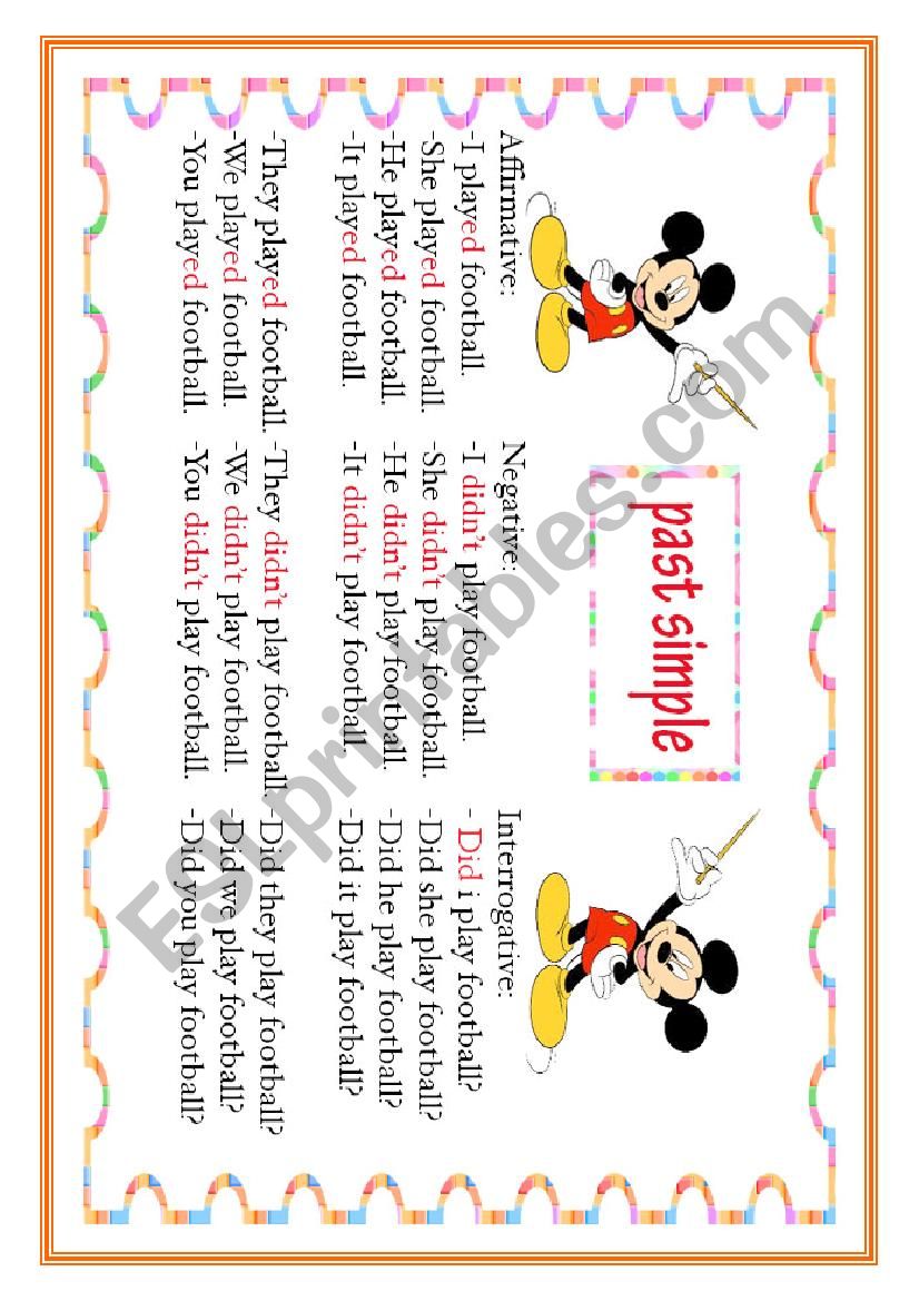 simple past rule worksheet