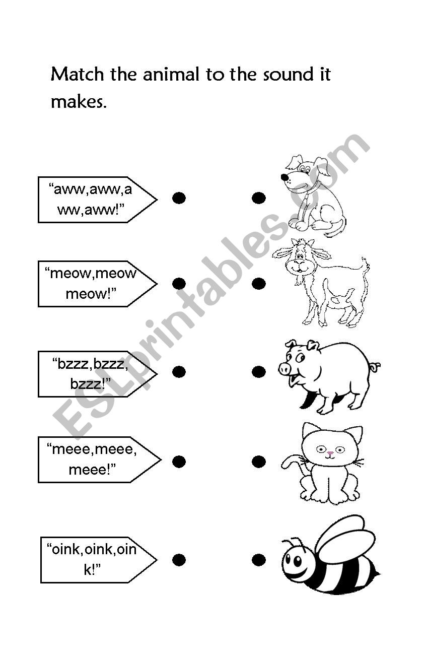 Animal Sounds worksheet