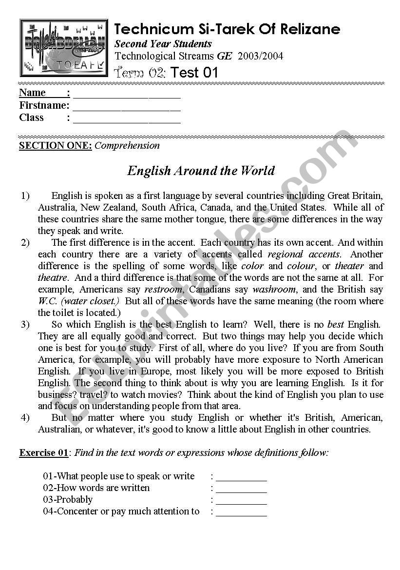 English Around the World V2 (Author-Bouabdellah)