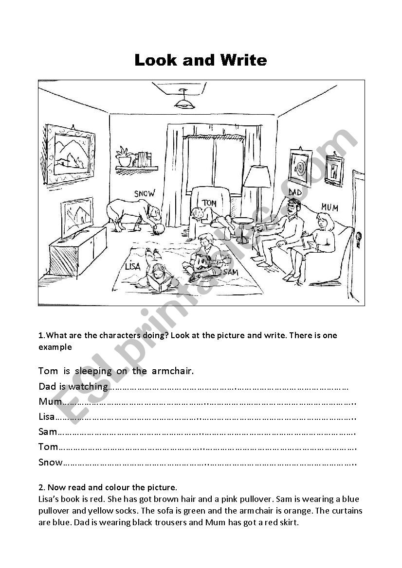 Look and Write worksheet