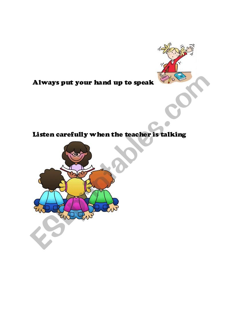 Classroom Basic Rules  worksheet