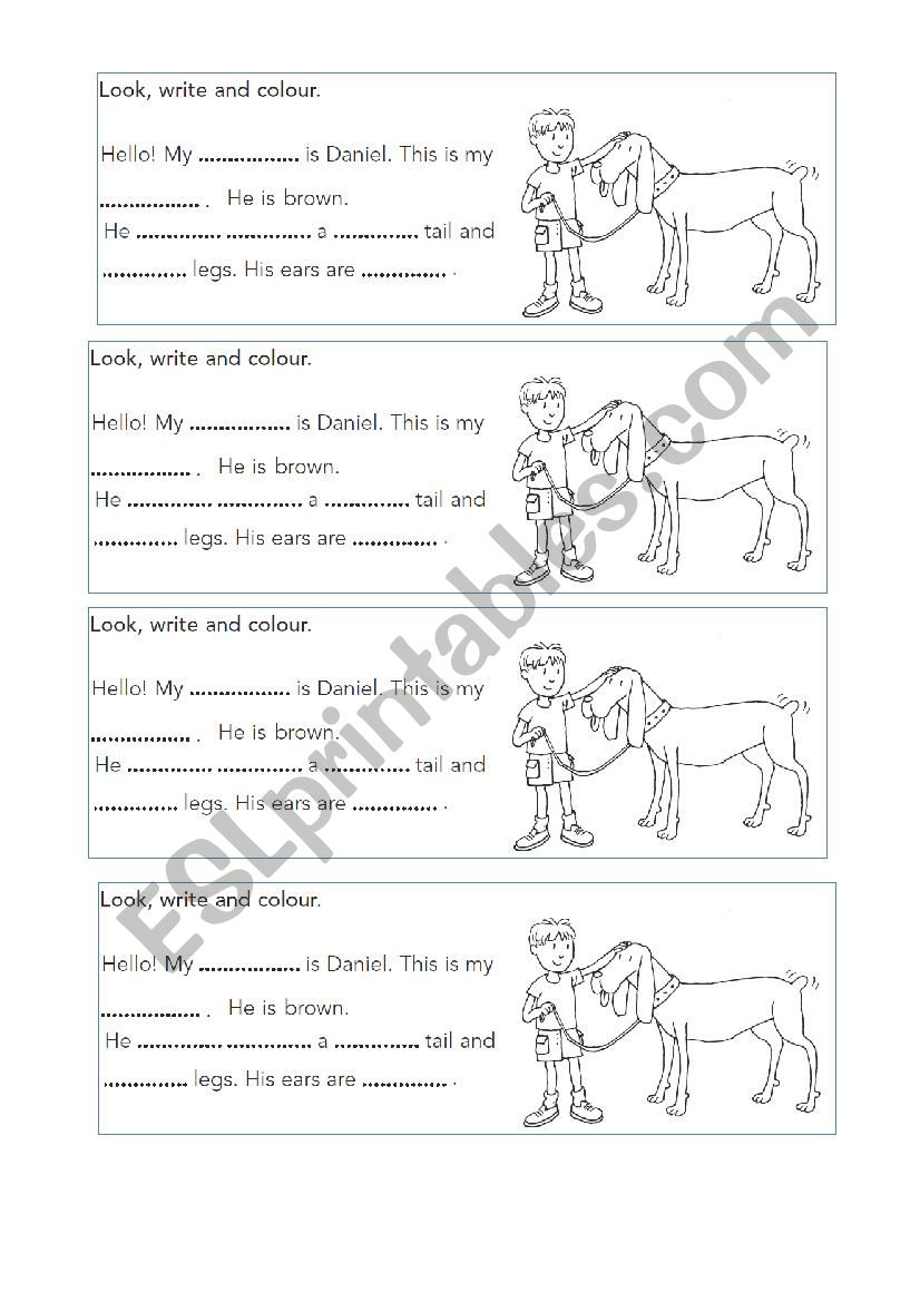 MY DOG worksheet