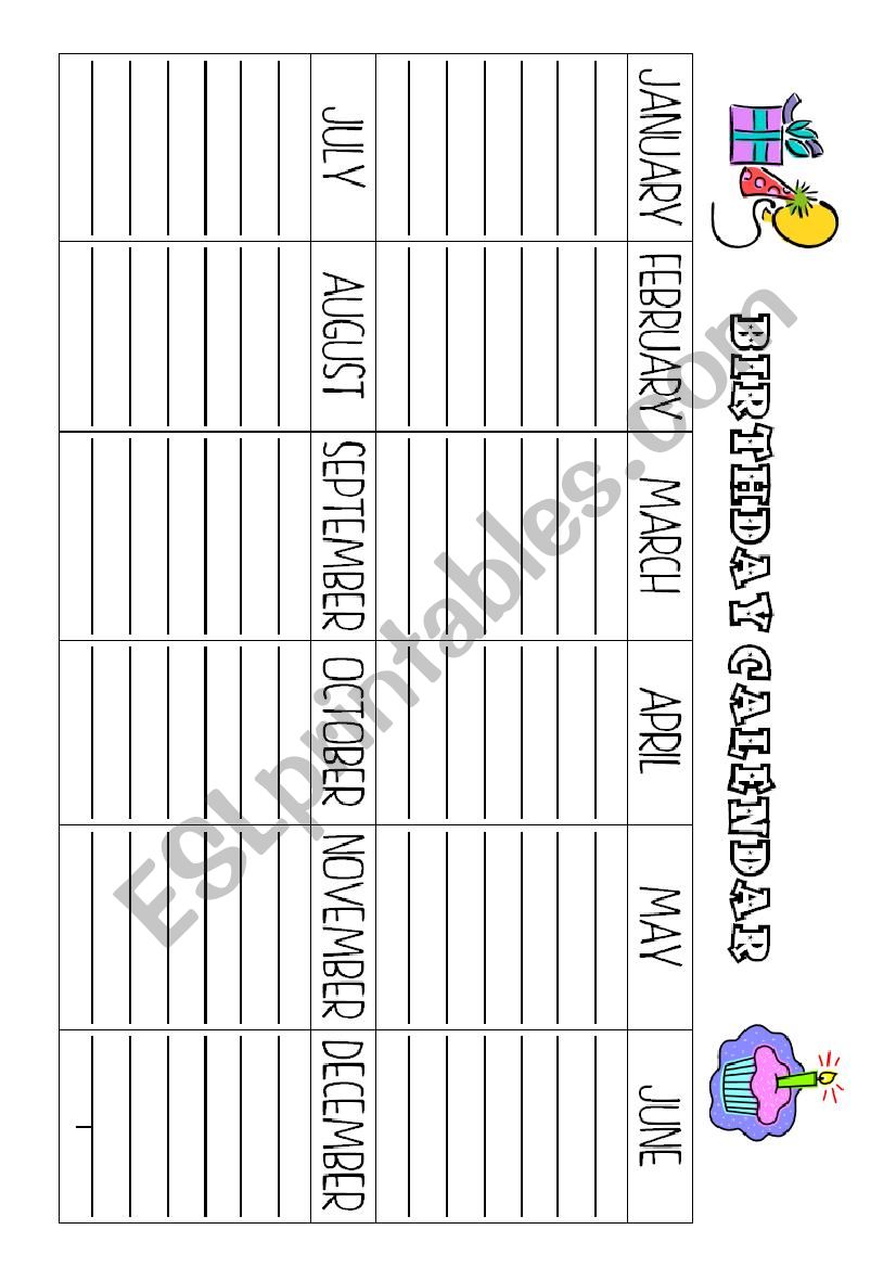 Birthday worksheet