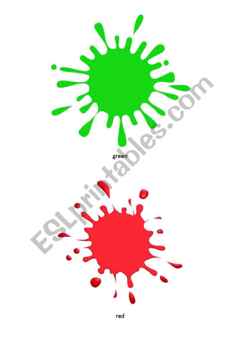 Colours - flashcards worksheet