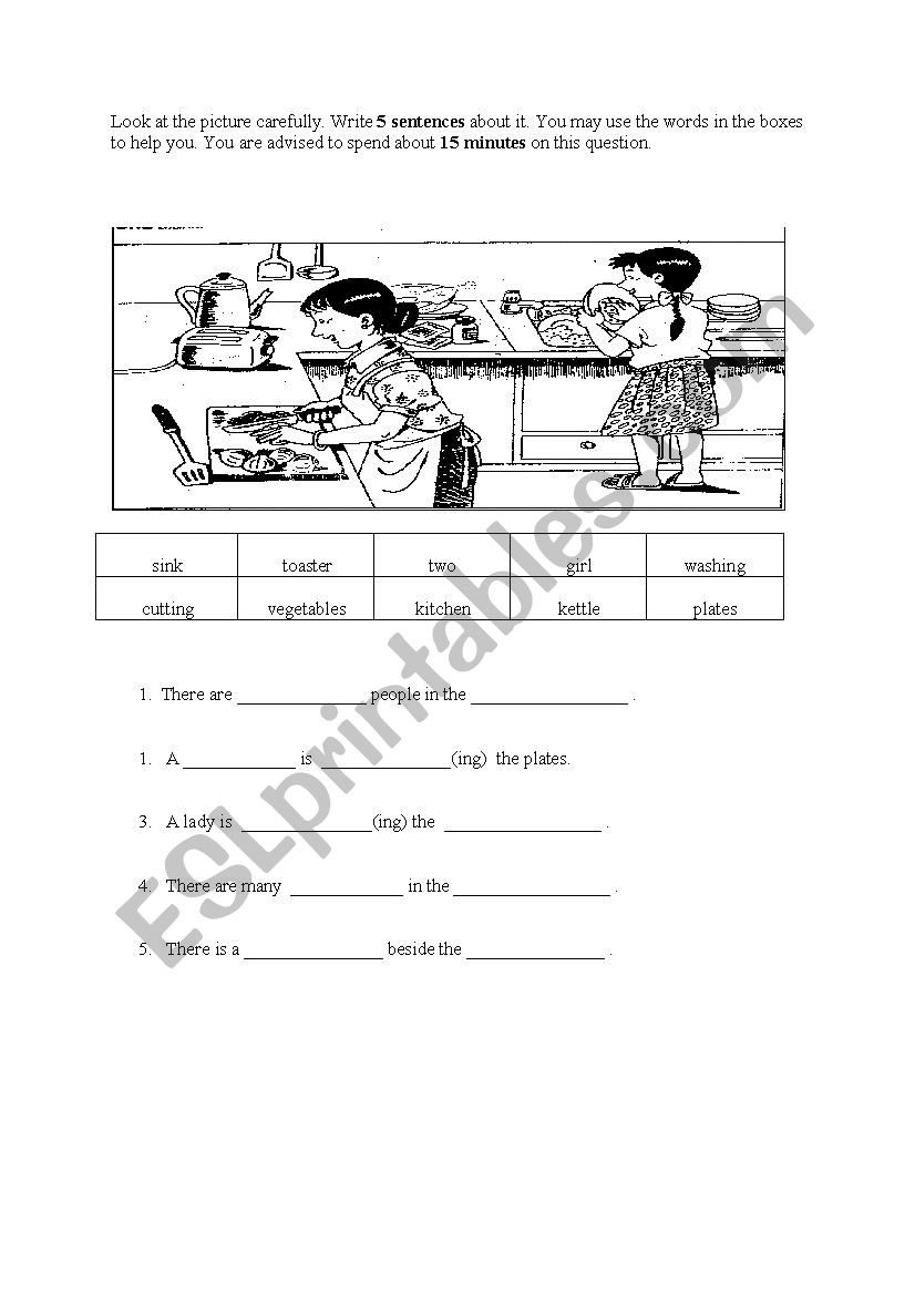 In The Kitchen worksheet