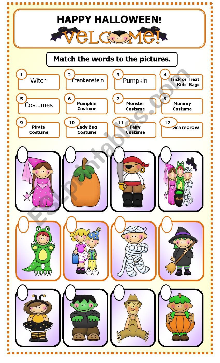 Halloween: matching_3 worksheet