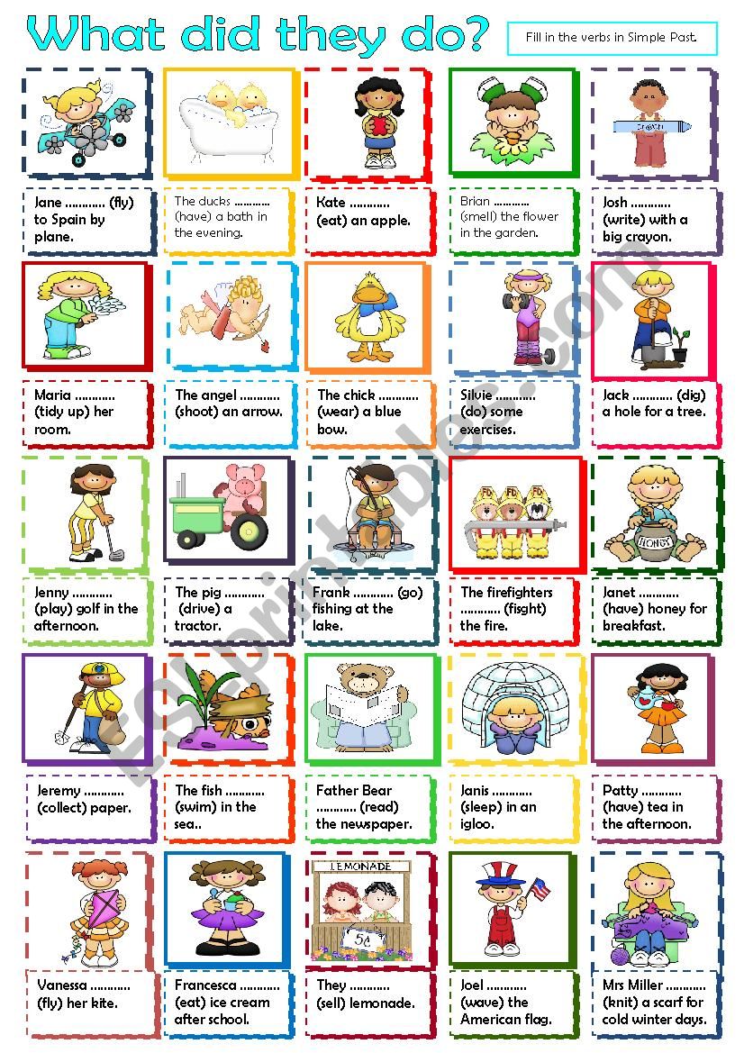 What did they do? worksheet