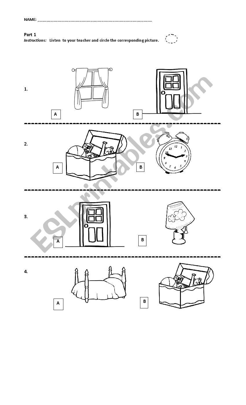 English  shapes for kids  worksheet