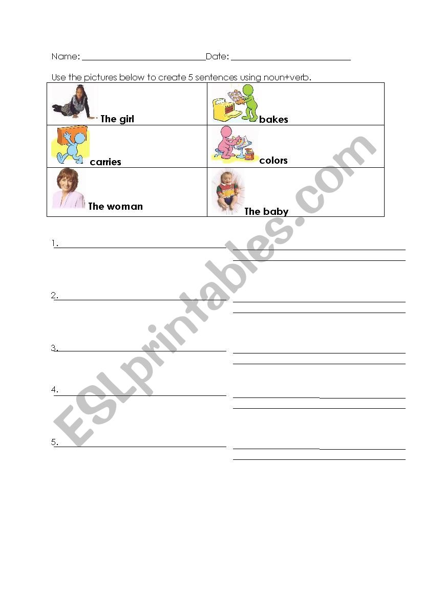 noun-verb-sentences-esl-worksheet-by-lily0579