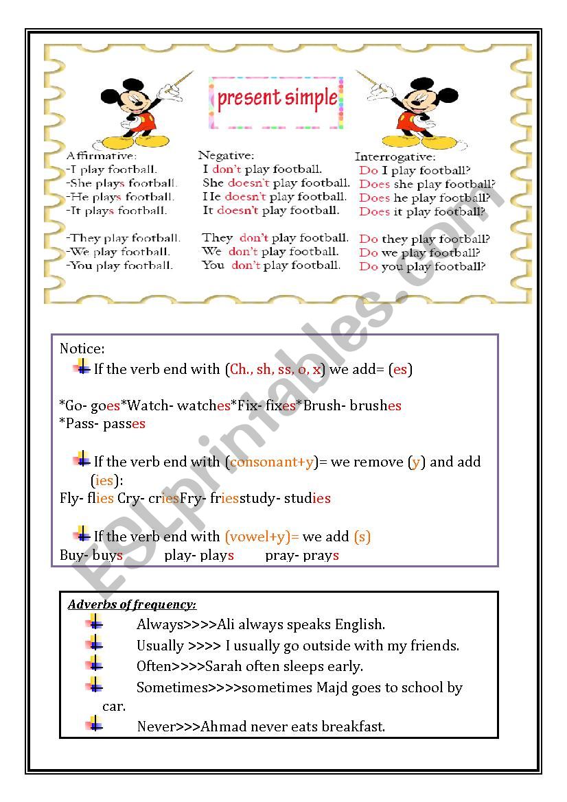 present simple worksheet worksheet