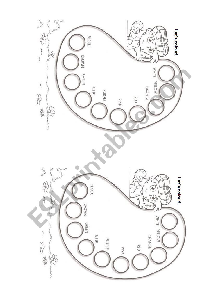 colours worksheet