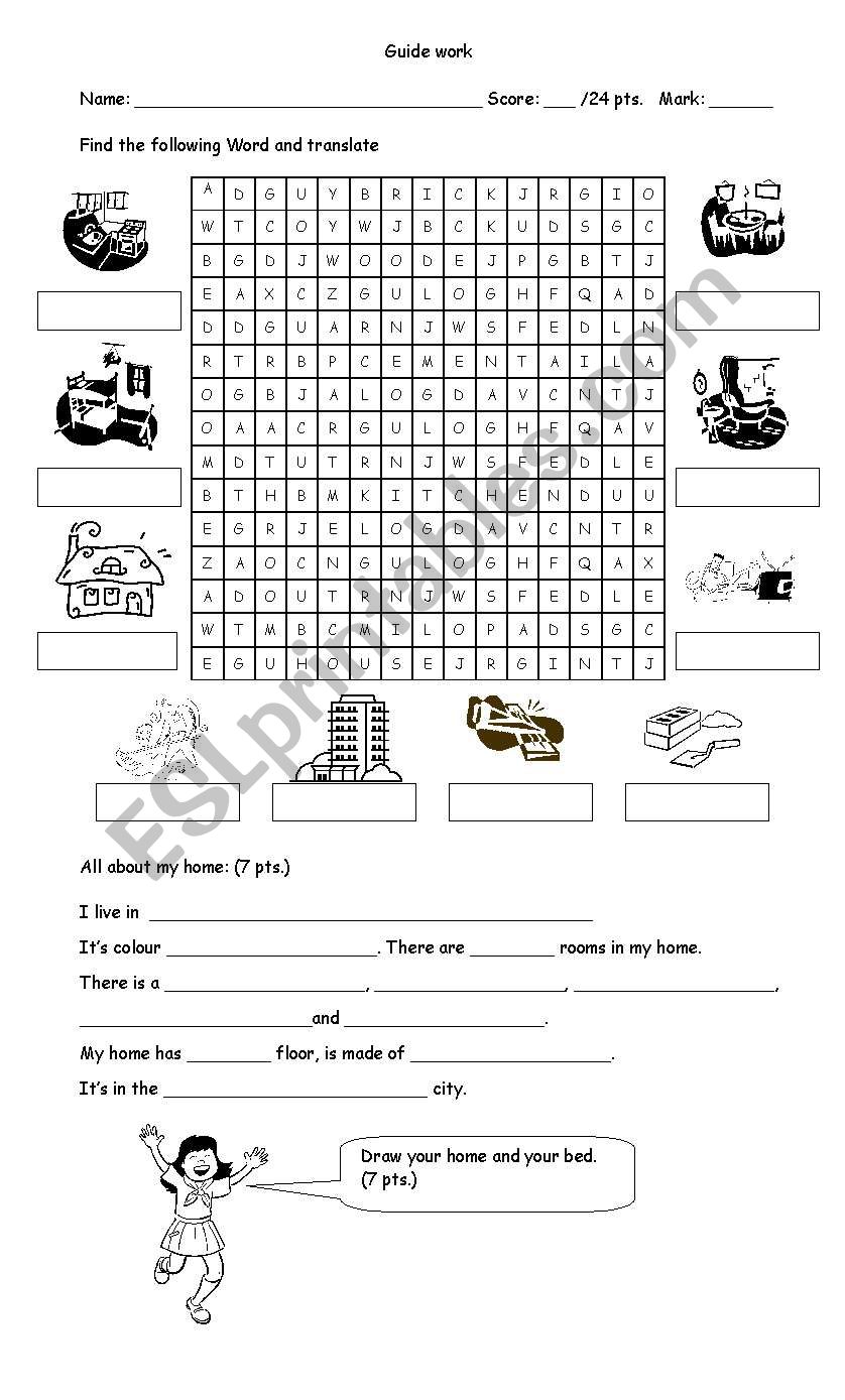 crossword worksheet